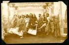 Photograph of a scene from a play taken at Rennbahn prisoner of war camp, Munster, Germany, c.1914-18