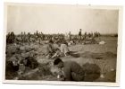 Photograph of soldiers of The 1st Battalion, The Durham Light Infantry, on refreshment break, [Egypt], 1928
