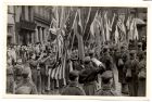 Photograph, of a parade, probably including the 19th Cadet Battalion, The Durham Light Infantry, in the Groat Market, Newcastle upon Tyne, n.d., [1939 - 1945]