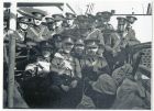 Photograph of soldiers of the [1st Battalion] Durham Light Infantry 'Aboard HMS Somersetshire en route to Egypt', taken by Corporal William Lambeth, 1928
Soldiers are assembled beside kit bags on dec