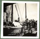 Photograph of people boarding a ship, c.1941