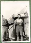 Photograph of two soldiers [including Major H.C.R. Lees] beside a tent captioned Paomachang with the armourer, [China], [20], c.1939