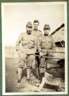Photograph of a soldier of the 1st Battalion, The Durham Light Infantry [Don], with two Chinese soldiers, captioned Don and two visitors from over the way [21], c.1939