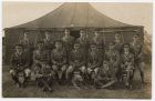 Group photograph of officers of 7th Battalion, The Durham Light Infantry, with a dog, possibly at Ripon, Yorkshire, n.d., [1920s]