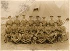 Group photograph of officers of 7th Battalion, The Durham Light Infantry with a dog, n.d., [1920s]