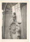 Photograph of a view of the Mannequin Pis, taken at Brussels, Belgium, August 1944