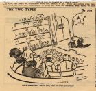Newspaper cartoon captioned The Two Types, from Eighth Army News, c.1945