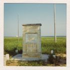 Photograph of memorial stone [probably Primosole Bridge, Sicily], Italy, n.d., [1970s]