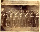 Photograph of a group of soldiers of the Madras Artillery Rangoon, Burma, , c.1859