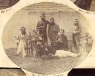 Photograph of seven unidentified men captioned The Teatotalers, Ihayet Myo, c.1859