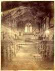 Photograph of the interior of the Protestant Church in Cantonments, Rangoon, Burma, c.1859