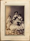 Photograph of [Marchesa] Manelli with two children, c.1860