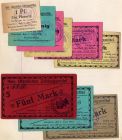 A specimen set of prison camp money notes collected as a souvenir, Graudenz, West Prussia, Germany, n.d. [1918]