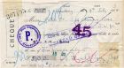 A money cheque for £5 from P.H.B. Lyon, Graudenz, West Prussia, Germany, 9 July 1918
