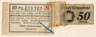Example of a tram ticket and local money from the town of Graudenz, West Prussia, Germany, [November 1918]