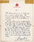 Letter to returning prisoners of war from King George V, captioned: A message from the King - this was given to each of us on arrival at Ripon,Yorkshire, n.d. [December 1918]