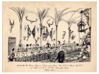 Print of an ink drawing of 'H.R.H. The Princess Royal at lunch with Lieutenant-Colonel J.O.C. Hasted, D.S.O., and officers of No. 4 I.T.C. [Infantry Training Centre], Brancepeth Castle, October 1941',