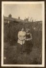 Photograph of Dorothy and Ivy King in a garden, Ilford, Essex, n.d. [1916]