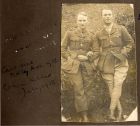 Photograph of Lieutenant Arthur Cave, 2nd Battalion The Durham Light Infantry (died, Netley Hospital, Hampshire, 10 November 1918) and Lieutenant Moss Cohen, 2nd Battalion The Durham Light Infantry (k