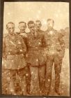 Photograph of five British Army officers at the Command Depot, Ripon, Yorkshire, June - July 1918 
Left to right: Dunham, Smith, Timms, unidentified and Whitehouse