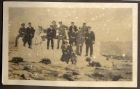 Photograph of the McBain family with friends from the services beside a monument in St. Paul's Bay, Malta, on Easter Monday, 1919