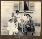 Photograph of the McBain family: Hugh McBain, Connie, Wilfred, May, Hughie, Mary McBain, and Hubert McBain, Malta, August 1918