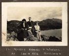 Photograph of the Misses Banks and Wilfred McBain beside Loch Eck, Argyll, May - July 1919