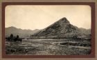 Photograph of a triangular shaped rock outcrop, probably near Ladha or Ramzan, North West Frontier Province, India, n.d. [1930]