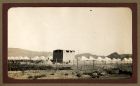 Photograph of a square building and tents at Camp Wana, North West Frontier Province, India, n.d. [1930]