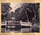 Photograph of a footbridge in the Royal Gardens, Mandalay, Burma, 1900
