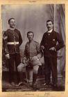 Photograph of Sergeant Roberts, Sergeant Blaver and 'Jeff' [Sergeant Jefferies], Mandalay, Burma, 1900