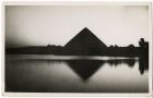 Photograph of a pyramid with reflection in the river, probably at Ghiza, Egypt, n.d. [ c.1942]