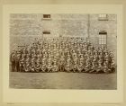 Group photograph of an unidentified battalion, probably the 4th Battalion The Durham Light Infantry, taken in Newcastle upon Tyne, prior to departure for South Africa, 1902