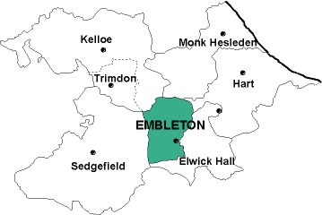 Map showing parishes adjacent to Embleton St. Mary