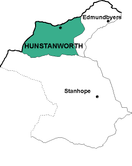 Map showing parishes adjacent to Hunstanworth St. James