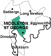 Map showing parishes adjacent to Middleton St. George St. George