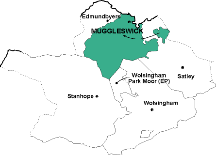 Map showing parishes adjacent to Muggleswick