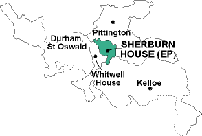 Map showing parishes adjacent to Sherburn Hospital