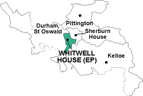 Map showing parishes adjacent to Whitwell House