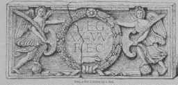 Engraving of 20th Legion dedication stone Engraving of 20th Legion dedication stone