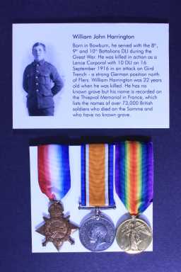 1914-15 Star - 20395 PTE W. HARRINGTON. DLI