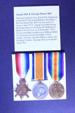 1914-15 Star - 1166 PTE. G. BELL. DURH:L.I.