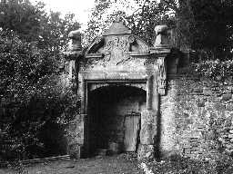 Original doorway of Cheeseburn Grange. Photo Northumberland County Council, 1956.