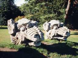 Dragon heads at Wallington. 
Photo by Northumberland County Council.