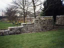 Garden walls and ha ha at Netherwitton Hall. Photo by Northumberland County Council.