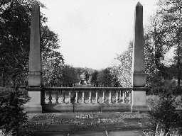 Obelisks in Blagdon Park. Photo Northumberland County Council, 1956.