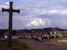 View of Alnmouth village from Church Hill. Photo Northumberland County Council, 1991.