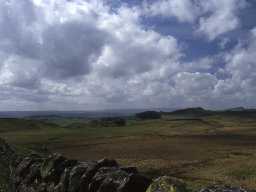 Hadrian's Wall from Sewingshields. Photo Northumberland County Council, 1994.