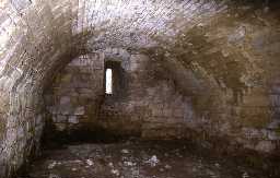 The barrel vaulted basement at Hepburn Bastle, Chillingham. Photo by Peter Ryder.