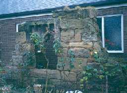 Fragment of medieval wall in Amble. Photo by Northumberland County Council.
